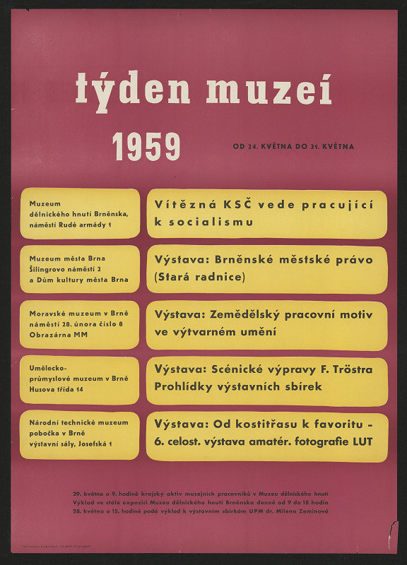 Antonín Jero – Týden muzeí v Brně. 