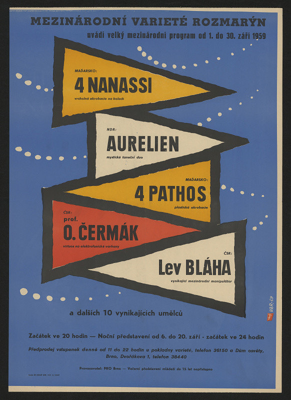 Vladimír Bernard Růžička – Mezinárodní varieté Rozmarýn, velký mezinár. program 