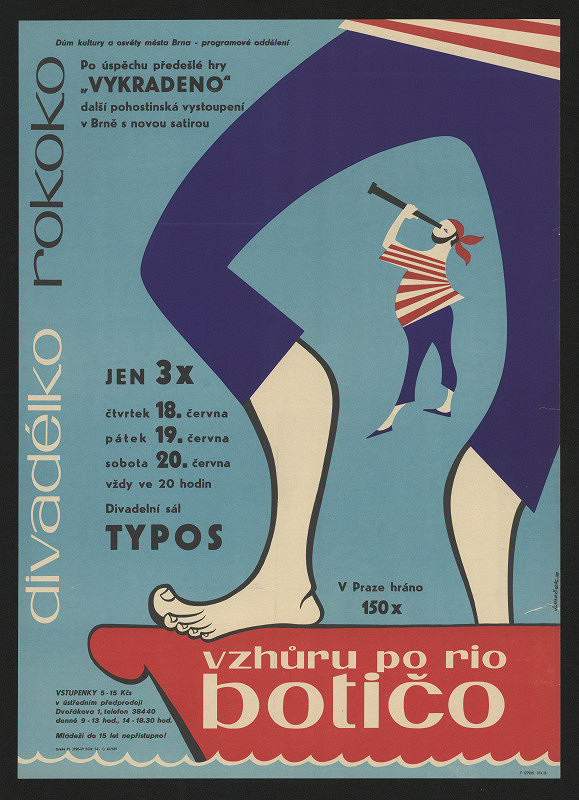 Janeček – Vzhůru po rio Botičo v sále Typosu Brno, Divadélko Rokoko, pohostinské představení 