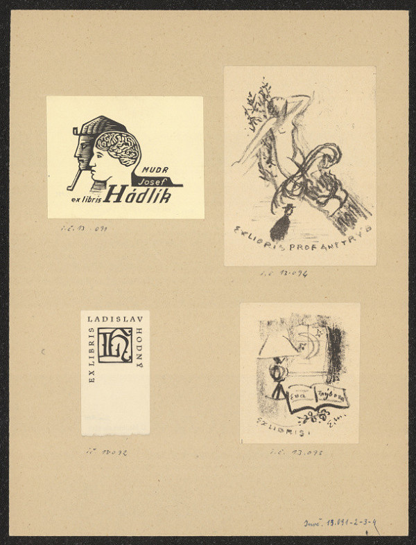 Oldřich Menhart – Ex libris Ladislav Hodný 