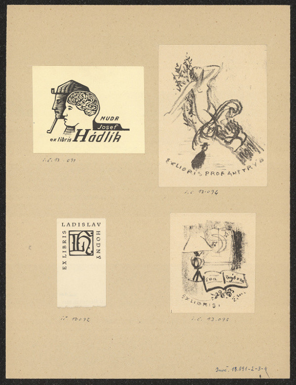 Eduard Milén – Ex libris prof. Ant. Trýb 