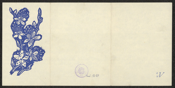 neznámý – Oznámení sňatku Radmily Veselé a Milana Vláčila 