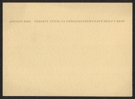 Antonín Jero – Novoročenka Ant. Jero, odb. uč. na UPŠ Brno 