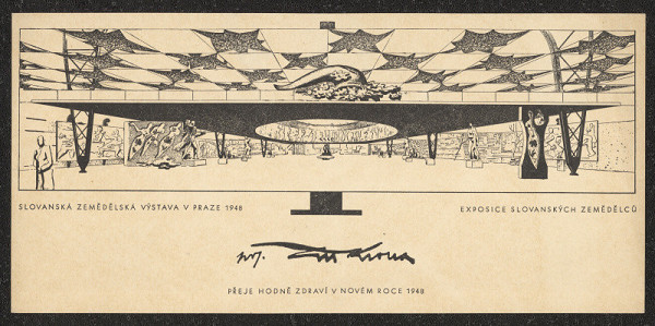 neznámý – Novoročenka prof J. Kroha 