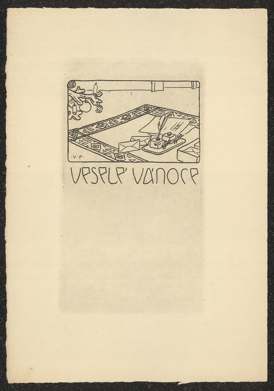 Vojtěch Preissig – přání k Vánocům 