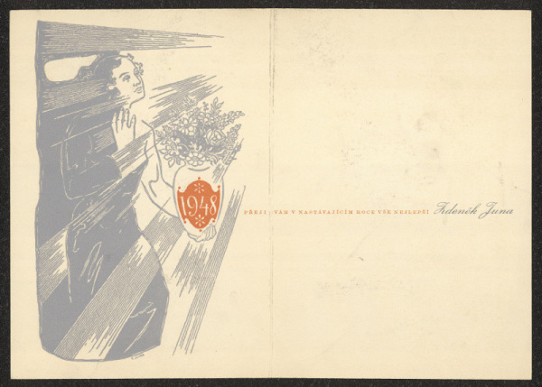 Zdeněk Juna/1903 – Novoročenka Zdeňka Juny 1948 