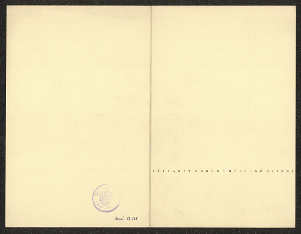 neznámý – Novoročenka Výtvarného odboru umělecké besedy 1941 