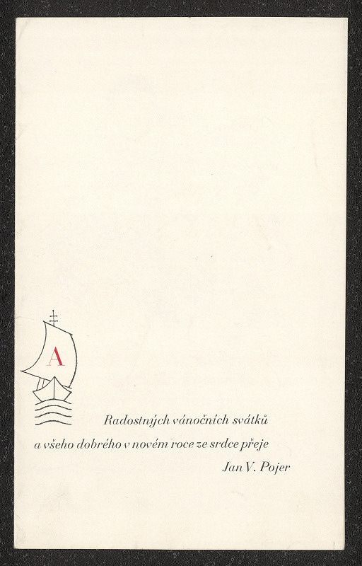 neznámý – Vánoční a novoroční přání Jana V. Pojara 