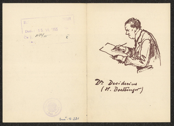 neznámý – Večer Huga Boettingera, Památn. nár. písemníctví, sál S.K.Neumanna Praha, Strahov 