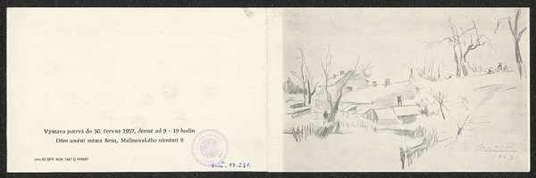 neznámý – Oldřich Blažíček - posmrtný a jubilejní soubor malířského díla, Dům umění Brno 