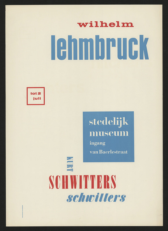 neznámý – na 2 výstavy, Stedelijk museum, Amsterdam 