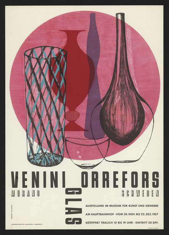 G. N. Doren – Venini Murano, Orrefors, Schweden Glas, Museum f. Kunst u. Gewerbe Hamburg 