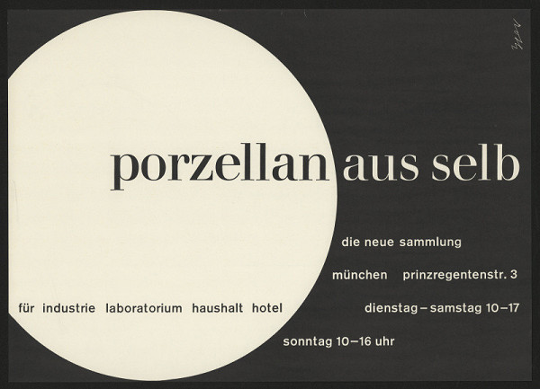 R. Roth – Porzellan aus Selb für Industrie, Laboratorium, Haushalt, Hotel, Die neue Sammlung, München 