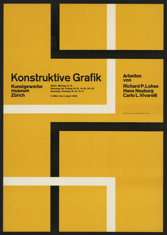 Hans Neuburg – Konstruktive Grafik, Arbeiten von Richard P. Lohse, Hans Neuburg, Carlo P. Vivarelli. Kunstgewerbemuseum Zürich 