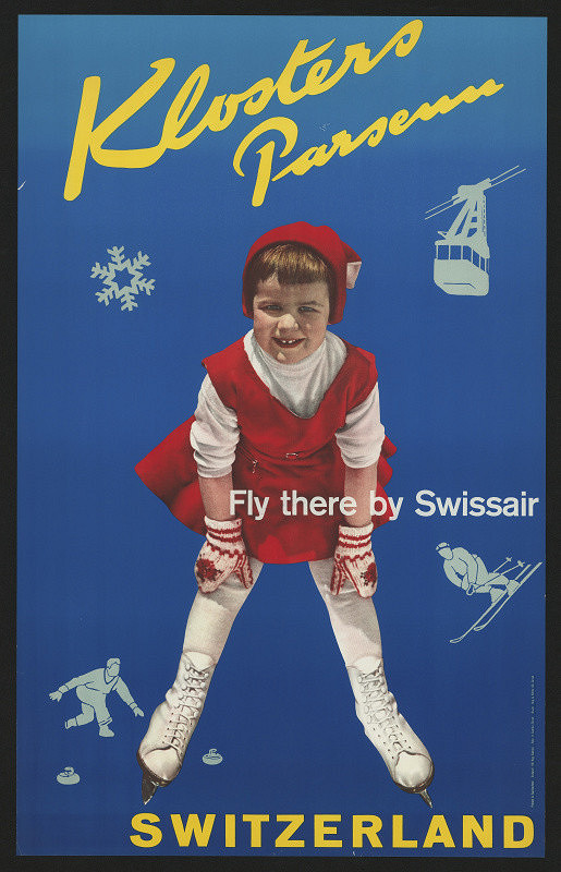 Hug Gabriel – Klosters Parsenn, Fly there by Swissair. Switzerland 