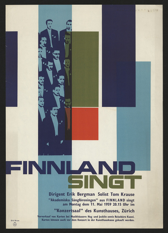 Erik Brunn – Finnland singt, Konzertsaal des Kunsthauses Zürich 