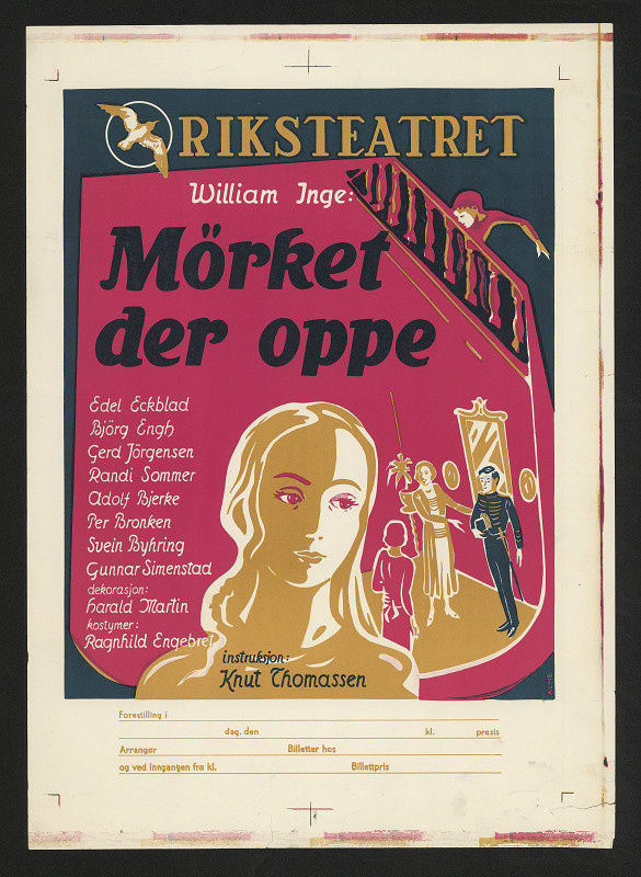 Alme – William Inge, Mörket der oppe, Riksteatret. 