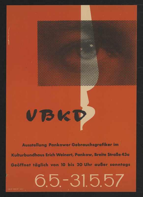 neznámý – UBKD - Austellung Pankower Gebrauchsgrafiker im Kulturbundshaus Erich Weinert 