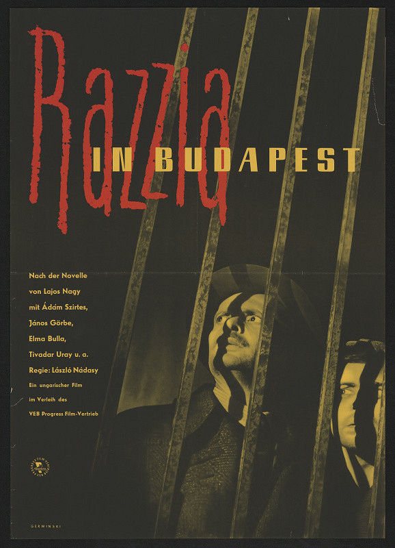 Gerwinski – Razzia in Budapest - VEB Progres Film - Vertireb 