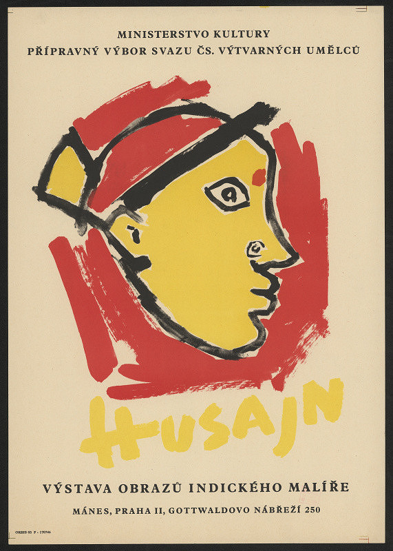 neznámý – Výstava obrazů indického malíře. Husajn 