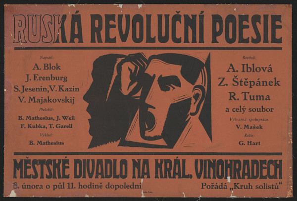 Václav Mašek – Ruská revoluční poesie,Městské divadlo na Král. Vinohradech 