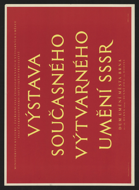 neznámý – Výstava současného výtvarného umění SSSR, Dům umění města Brna 
