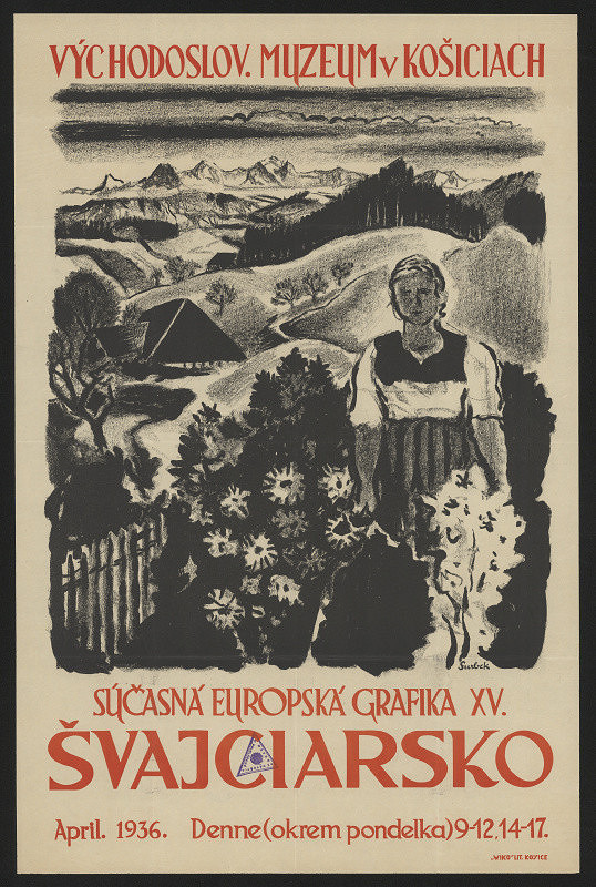 Surbek – Súčasná europská grafika XV. Švajčiarsko. Východoslov. Muzeum v Košiciach 