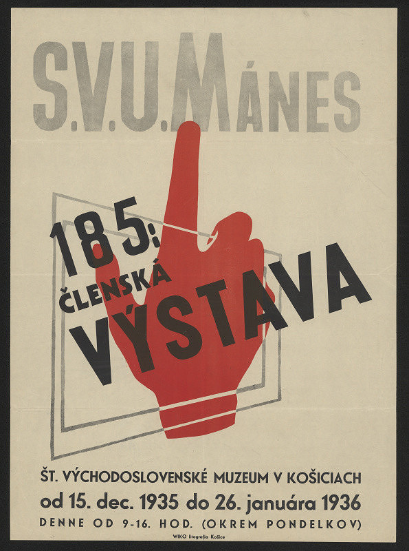 neznámý – S.V.U. Mánes 185: členská výstava Št. Výcjhodloslovenské muzeum v Košiciach 1936 