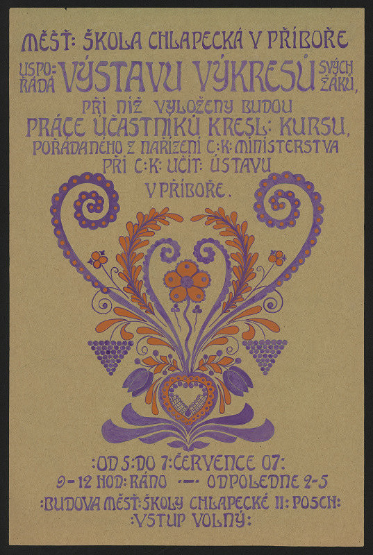 neznámý – Výstava výkresů  mešťanské školy chlapecké v Příboře 
