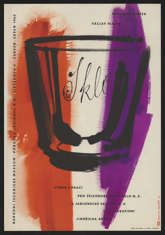Stanislav Kovář – Miroslav Plátek, Václav Plátek Sklo, výbor prací pro Železnobrodské sklo n. p.  a Jablonecké sklárny n. p. červen-srpen 1960 