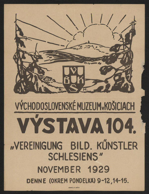 neznámý – Východoslovenské muzeum v Košiciach, Výstava 104 