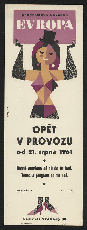 Ivan Štrouf – Programová kavárna Evropa opět v provozu od 21. srpna 1961 