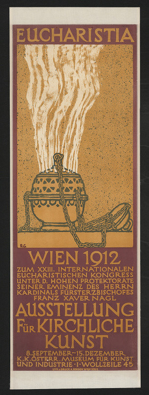 signatura R.G. – Eucharistia - Wien 1912 - Ausstellung für kirchliche kunst 