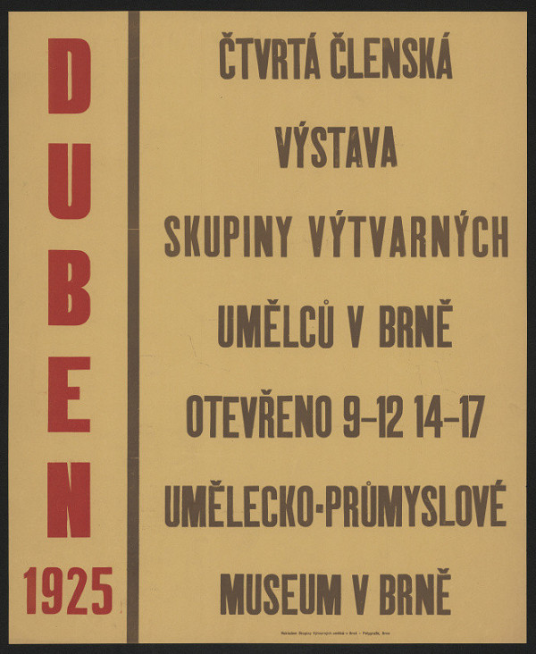 Viktor Schufinsky – Čtvrtá členská výstava skupiny výtvarných umělců v Brně 