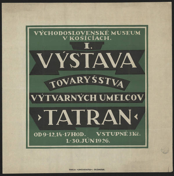 neznámý – I. výstava tovaryšstva výtvarných umelcov Tatran. Východoslovenské museum v Košiciach 