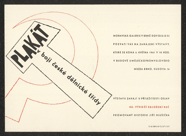 Jan Rajlich st. – Plakát v boji české dělnické třídy 