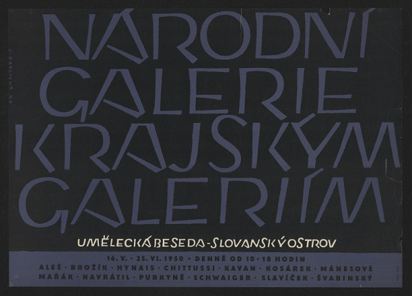 Josef Kaplický – Národní galerie krajským galeriím 