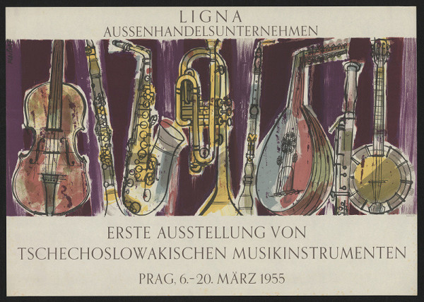 Josef Flejšar – Erste ausstellung von tschechoslowakischen musikinstrumenten 
