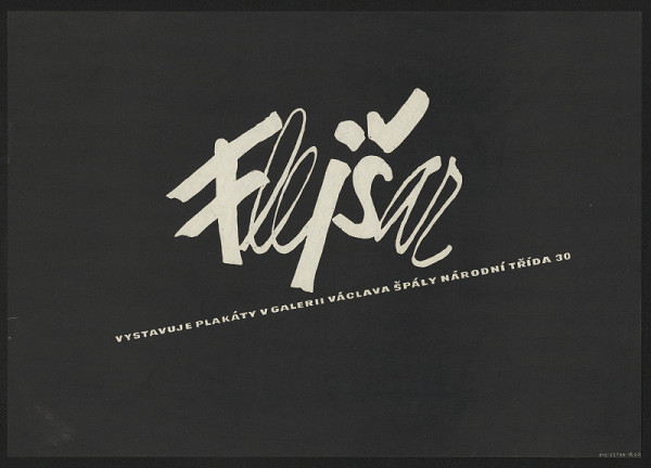 Josef Flejšar – Flejšar vystavuje plakáty v galerii V. Špály 
