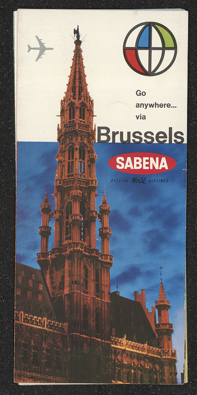 neznámý – SABENA: Go anywhere via Brussels 