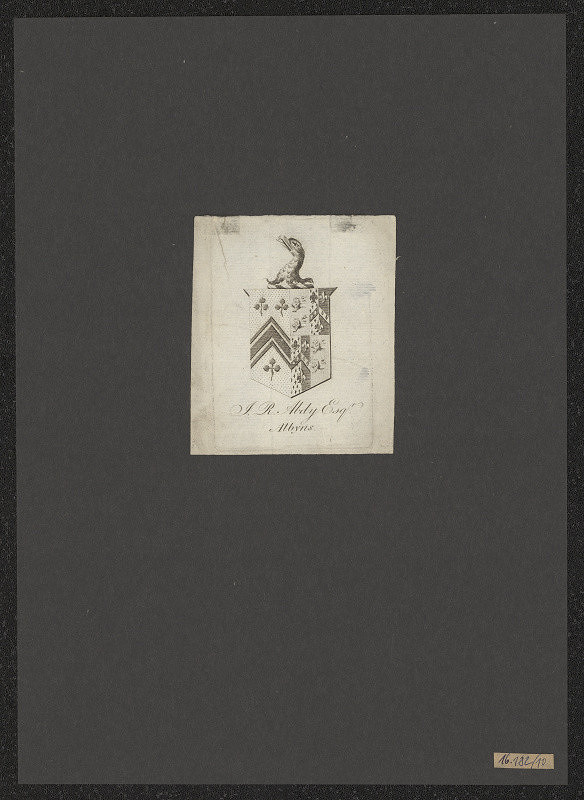 neznámý – Kolekce 13 ks ex libris "erb" 