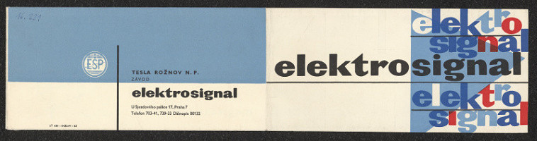 Jaroslav Rotbauer – Prospekt pro Elektrosignál 