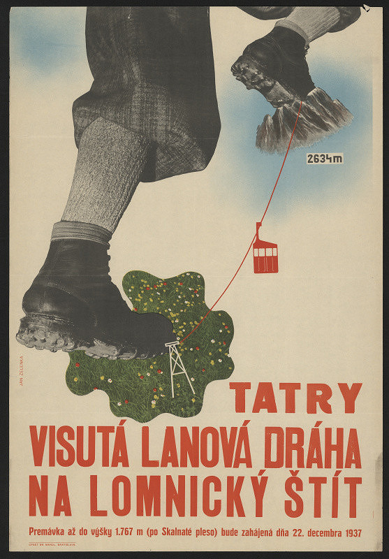 Ján Zelenka – Visutá lanová dráha na Lomnický štít. Tatry 