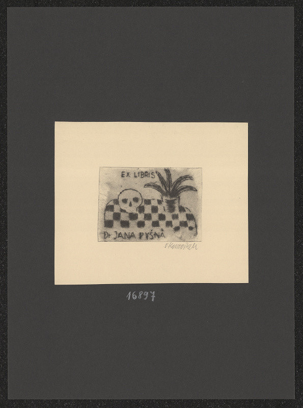 Vladimír Komárek – Ex  libris Dr. Jana Pyšná 
