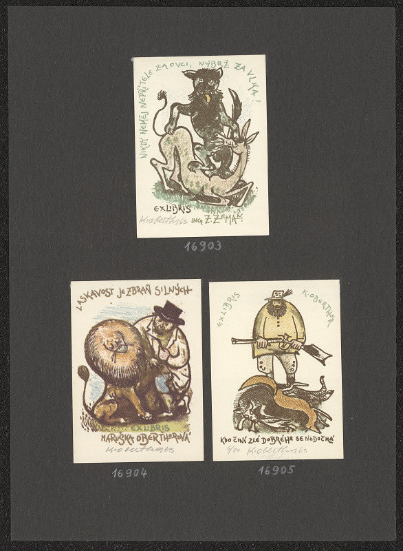 Karel Oberthor – Ex  libris ing. Zeman 