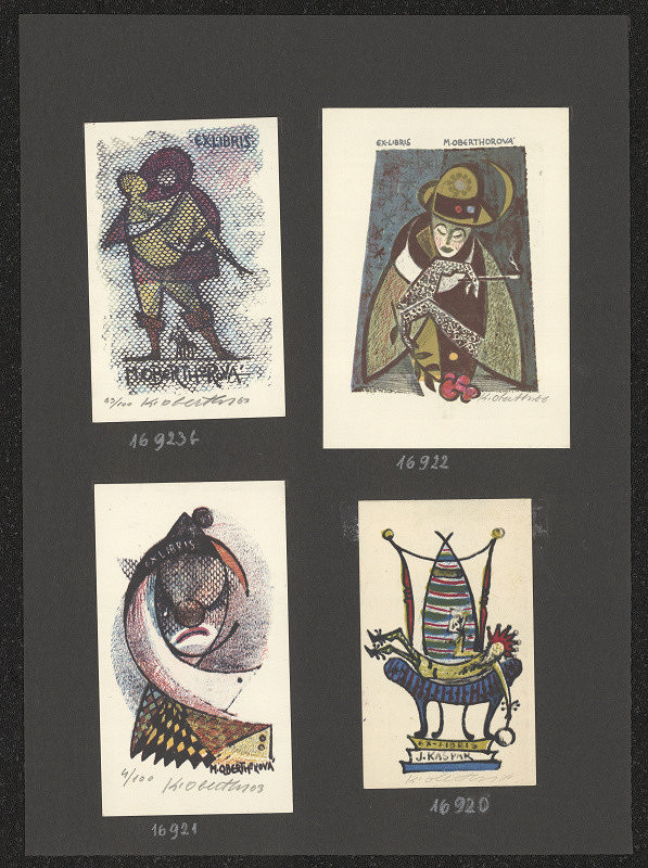 Karel Oberthor – Ex libris M. Oberthorová 