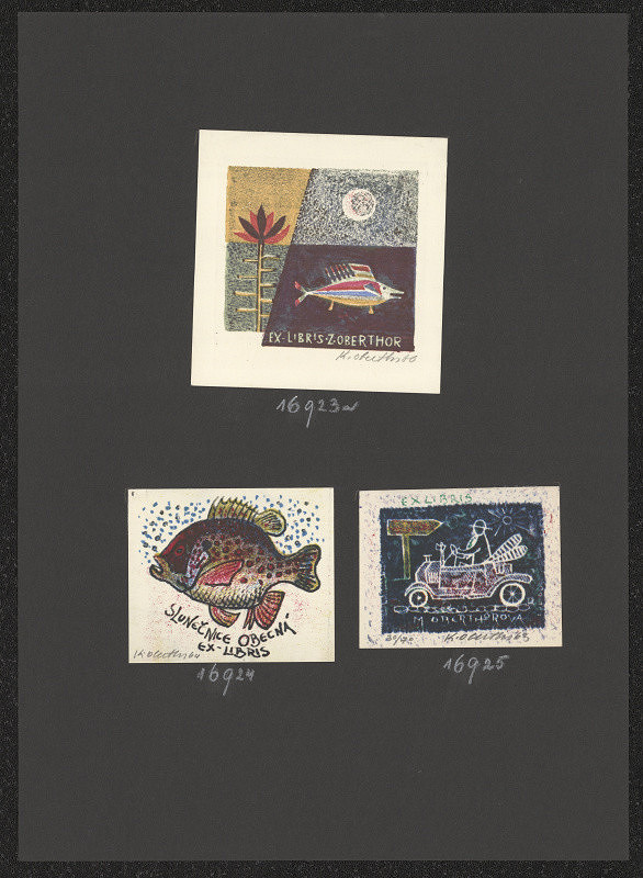 Karel Oberthor – Ex libris M. Oberthorová 