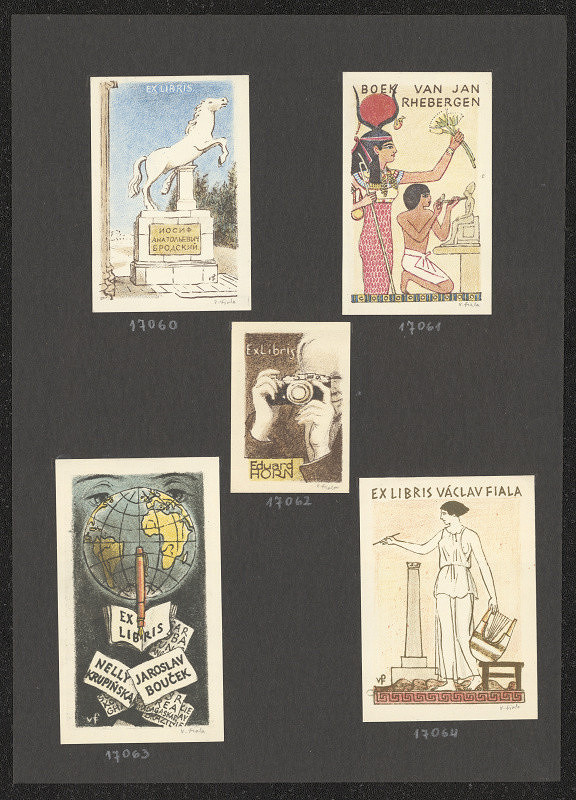 Václav Fiala – Ex libris J. Bouček a N. Krupiňská 