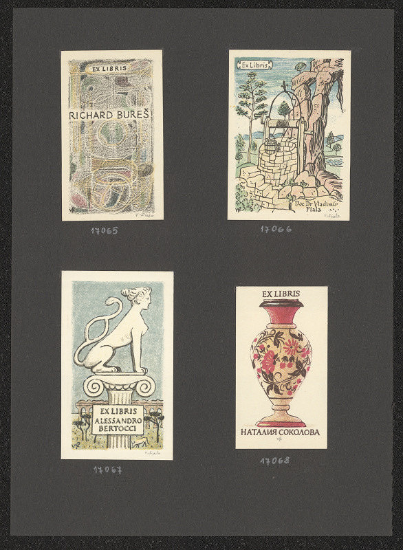 Václav Fiala – Ex libris N. Lokolova (rusky) 