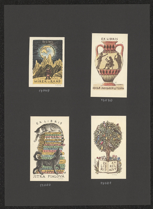 Václav Fiala – Ex libris I. Zilberštejn (rusky) 